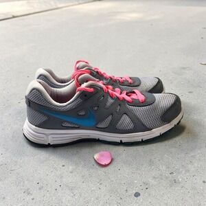 Nike Revolution 2 Womens Running Shoes Grey Blue Pink 554900-028 Size 6.5